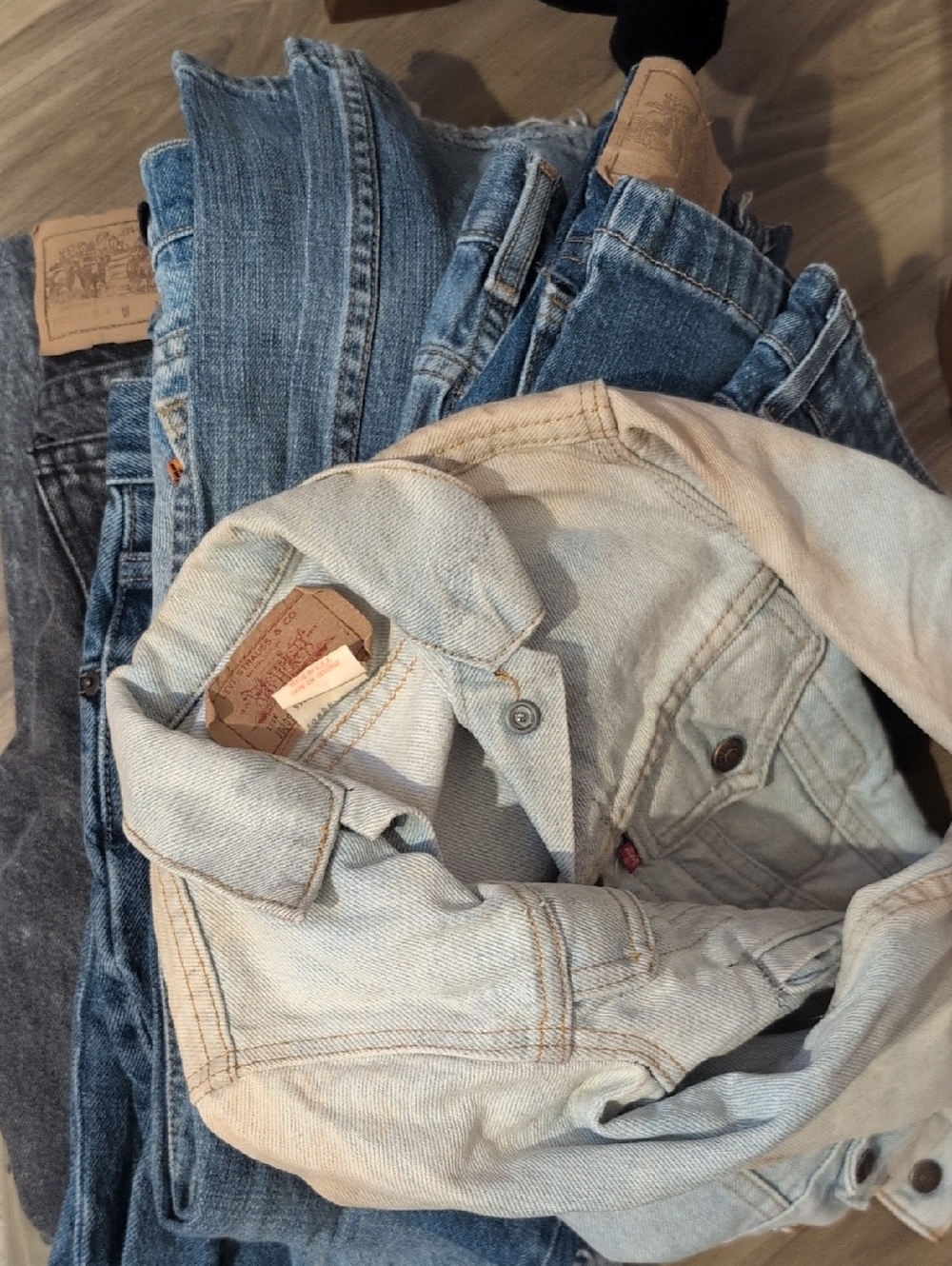 Kids vtg jeans bundle 8 pants and jacket